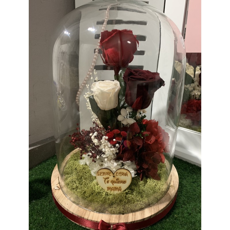 Cúpula rosas preservadas CARLA