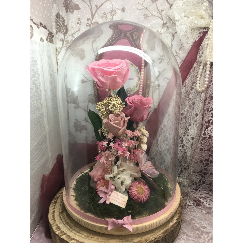 Cúpula rosas preservadas CARLA
