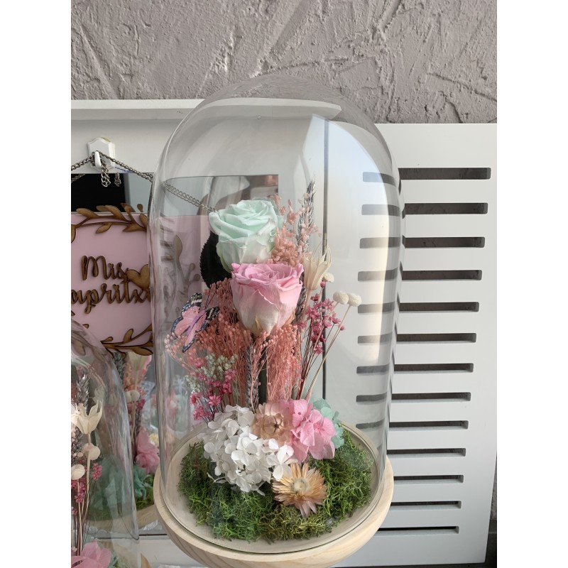 Cúpula rosas preservadas CARLA