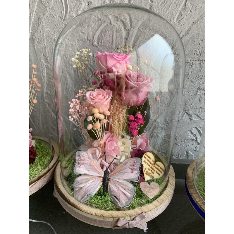 Cúpula rosas preservadas CARLA