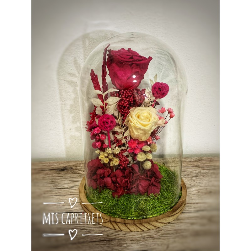 Cúpula rosas preservadas CARLA