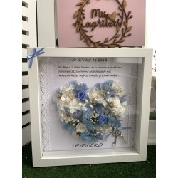 CUADRO flores preservadas " Gracias MAMÁ"