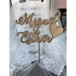 cake topper NOMBRES personalizado