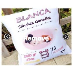Cojin natalicio personalizado