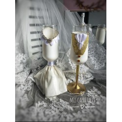 Copas  lacadas novios