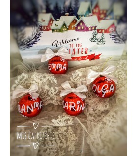 BOLA NAVIDAD NOMBRE 6cm