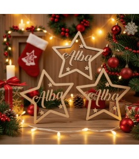 Bola madera estrella