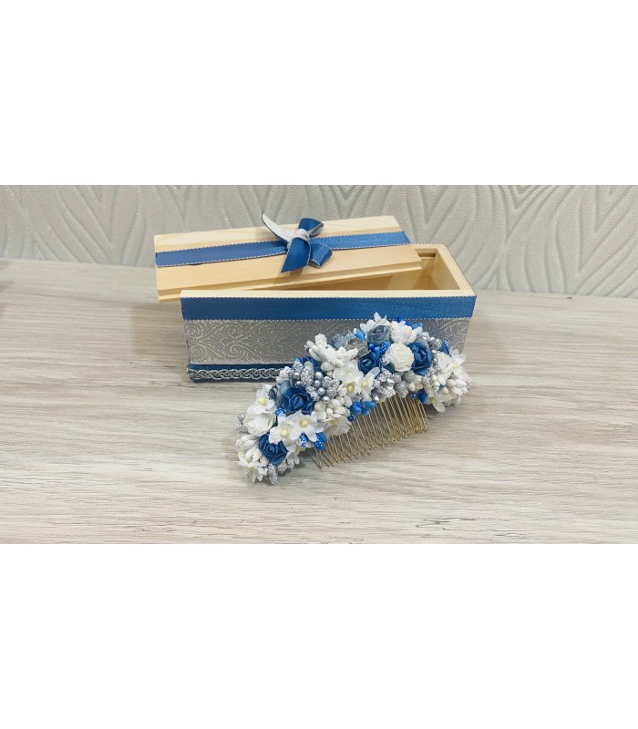 peineta flores + caja | Tocados florales