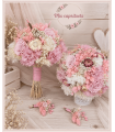 Ramo romántico preservado peach